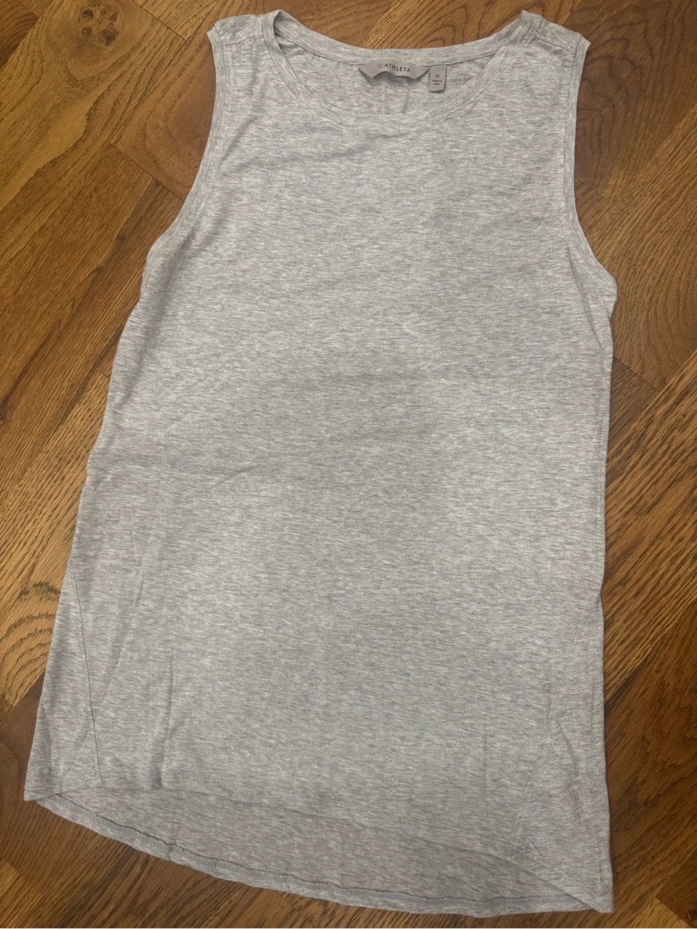 Athleta Light Gray Heather Crewneck Tee